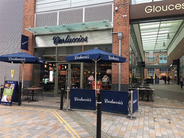 Carluccio's Italian Restaurant at Gloucester Quays in the historic Gloucester Docks
